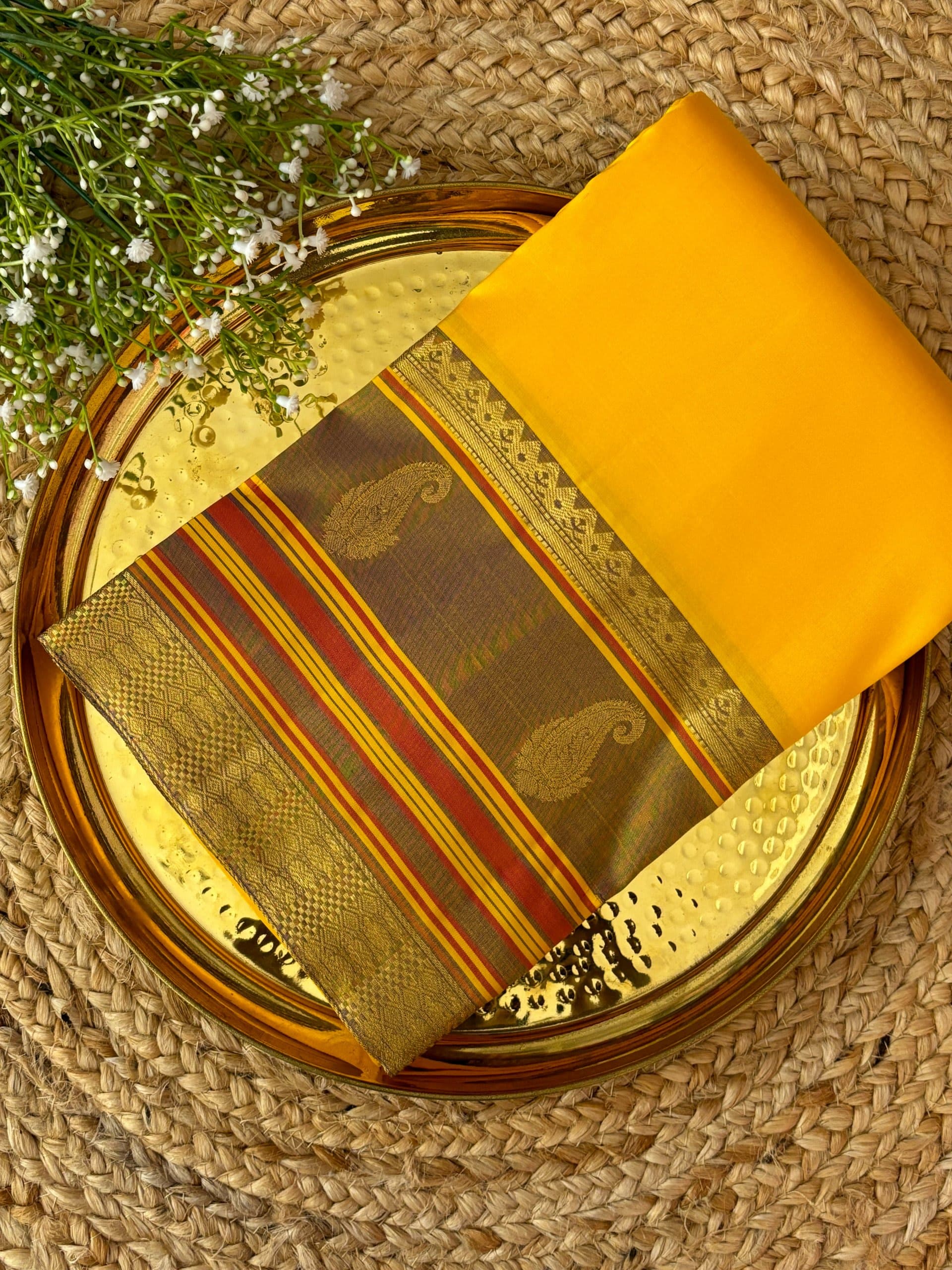 Yellow Kanjivaram Saree