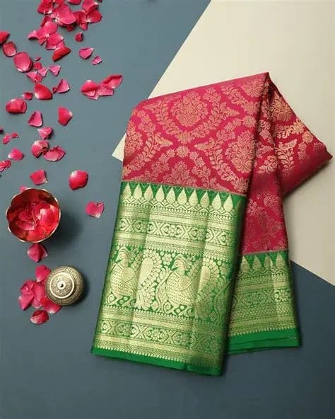 Crimson Silk Saree